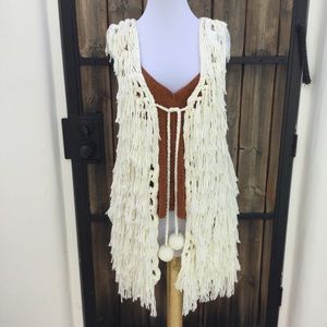 Boho Chic Shaggy Crochet Vest